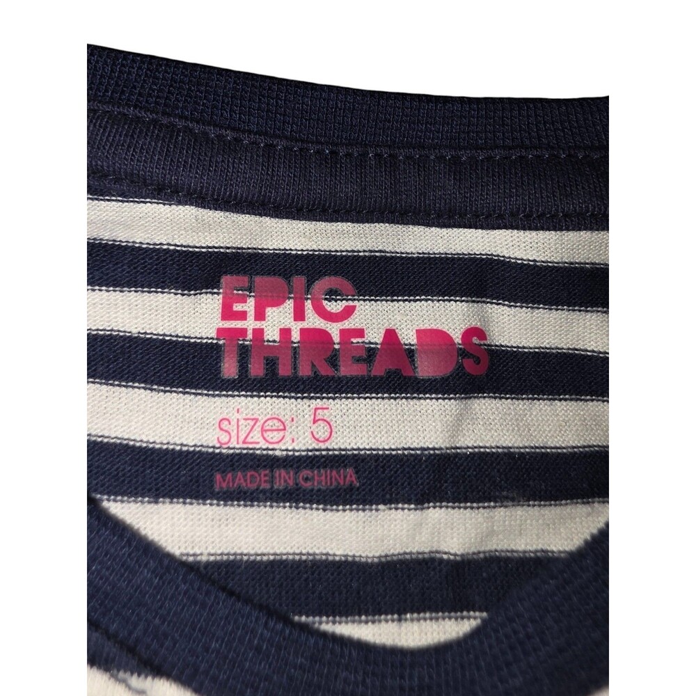 Epic Threads Girls Short Sleeve Top Shirt White Size 5 NWT - Picture 7 of 9